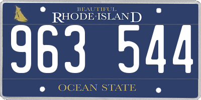 RI license plate 963544