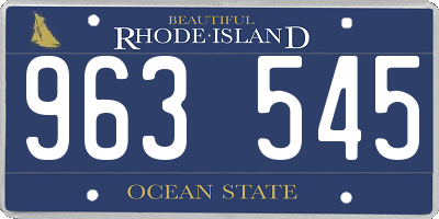 RI license plate 963545
