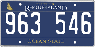 RI license plate 963546