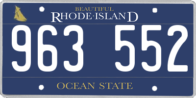 RI license plate 963552