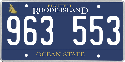 RI license plate 963553