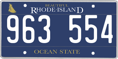 RI license plate 963554