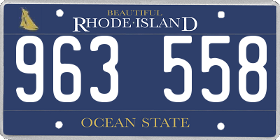 RI license plate 963558