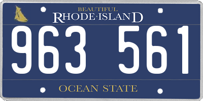 RI license plate 963561