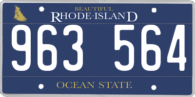 RI license plate 963564