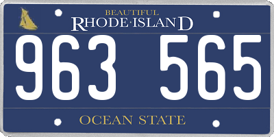 RI license plate 963565