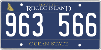 RI license plate 963566