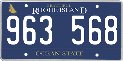 RI license plate 963568