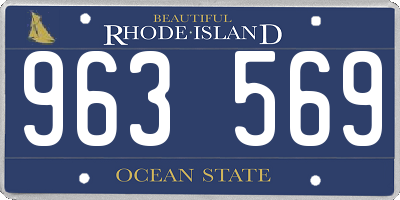 RI license plate 963569