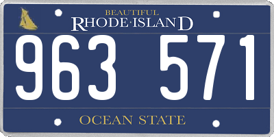 RI license plate 963571