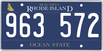 RI license plate 963572