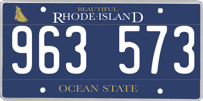 RI license plate 963573