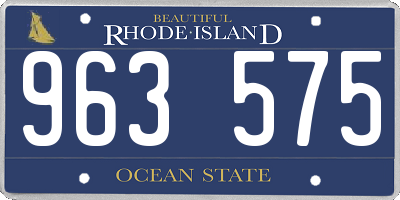 RI license plate 963575