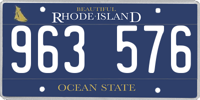RI license plate 963576