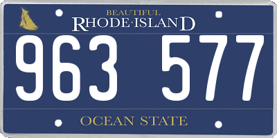 RI license plate 963577