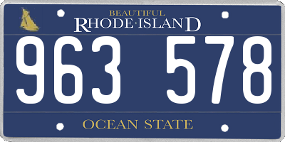 RI license plate 963578