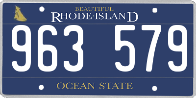 RI license plate 963579