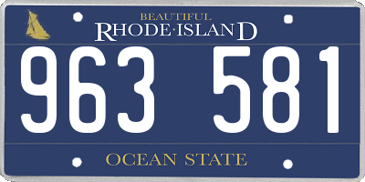 RI license plate 963581