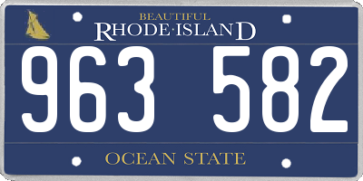 RI license plate 963582