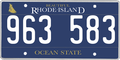 RI license plate 963583