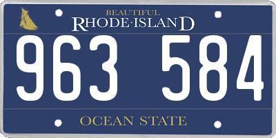 RI license plate 963584