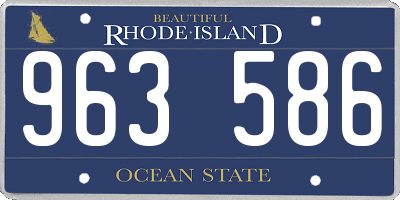 RI license plate 963586