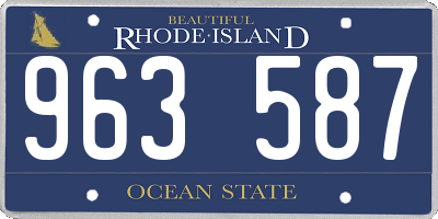 RI license plate 963587