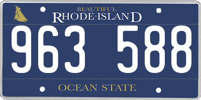 RI license plate 963588
