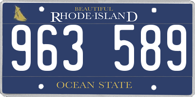 RI license plate 963589