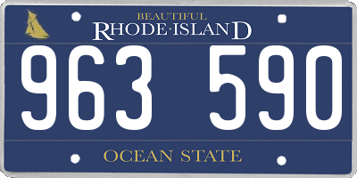 RI license plate 963590