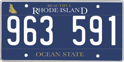 RI license plate 963591