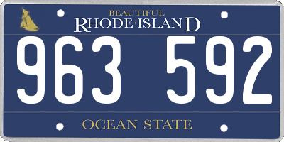 RI license plate 963592