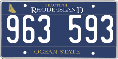 RI license plate 963593