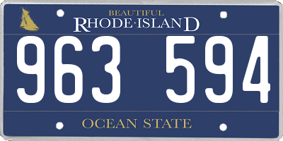 RI license plate 963594