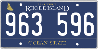 RI license plate 963596