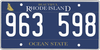 RI license plate 963598