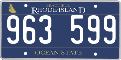 RI license plate 963599