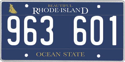 RI license plate 963601