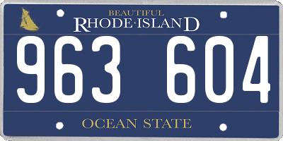 RI license plate 963604