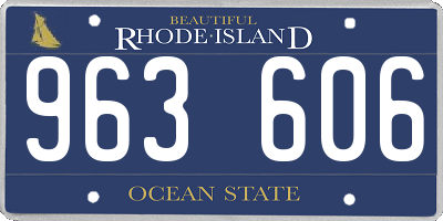 RI license plate 963606