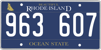 RI license plate 963607