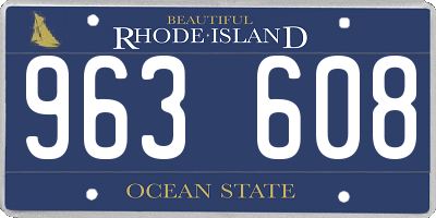 RI license plate 963608