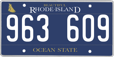 RI license plate 963609
