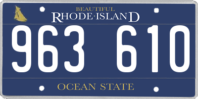 RI license plate 963610