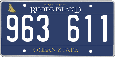 RI license plate 963611