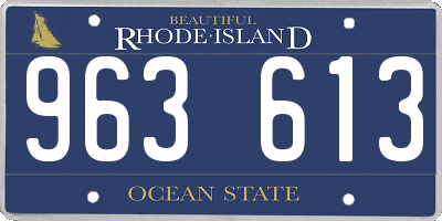 RI license plate 963613