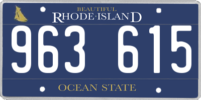 RI license plate 963615