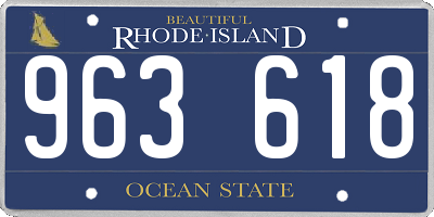 RI license plate 963618