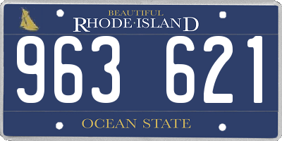RI license plate 963621