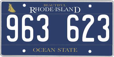 RI license plate 963623